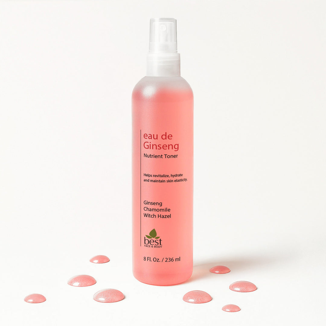 eau de ginseng nutrient toner bottle with spray top