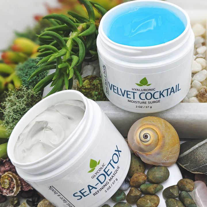 glycolic masque and hyaluronic moisture surge skincare products