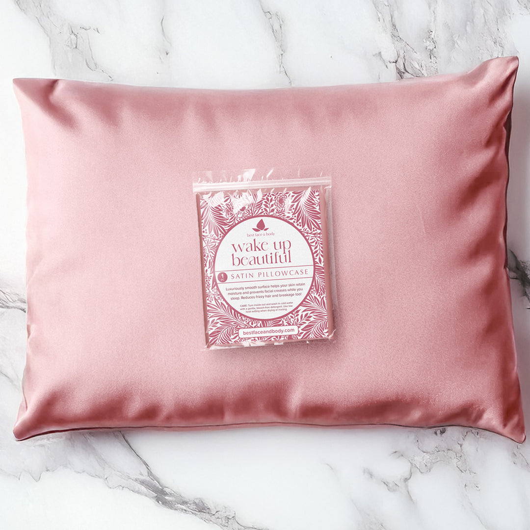 Satin Pillowcase Pink Body Pillow Case TREELY Ultra Soft Satin