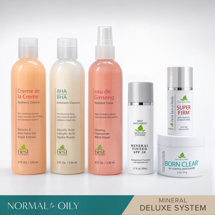 Deluxe Skincare system for normal to oily skin. 